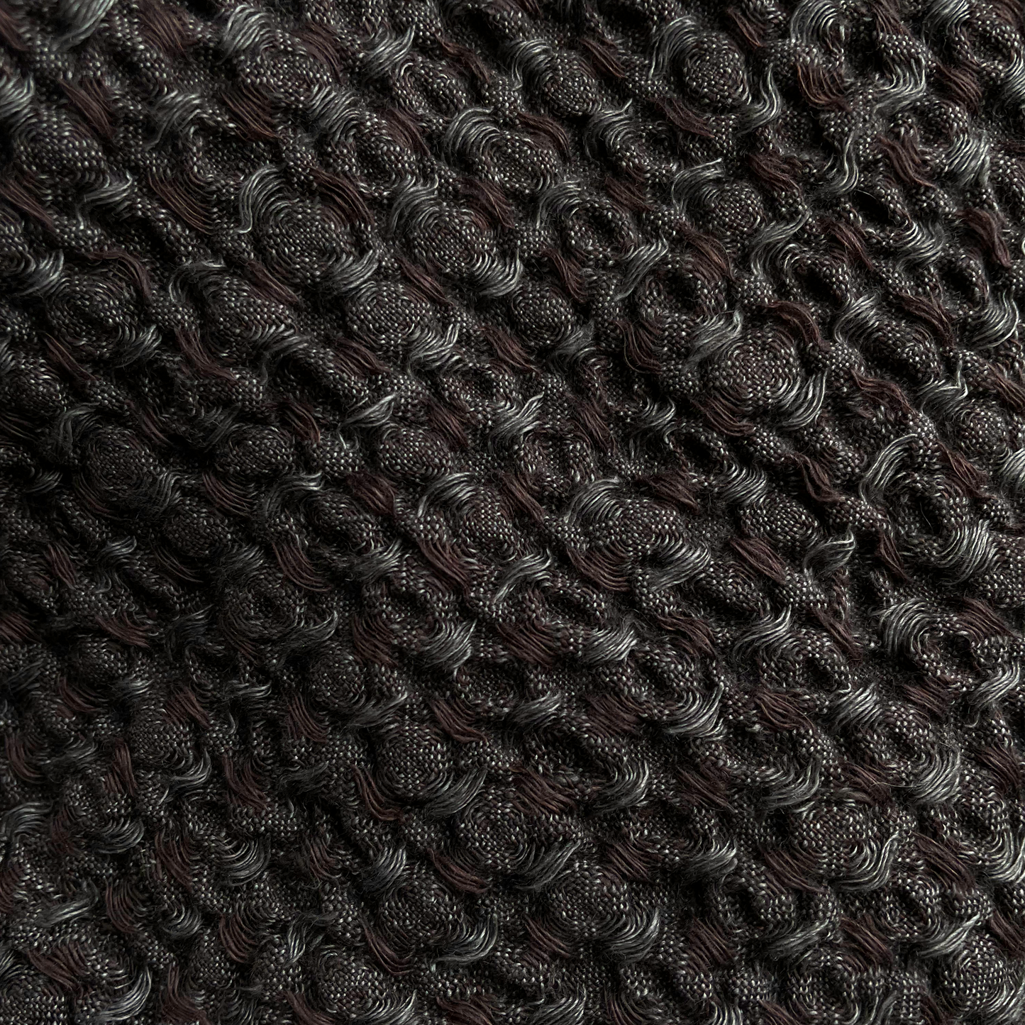 Linen Waffle Blanket - Chocolate