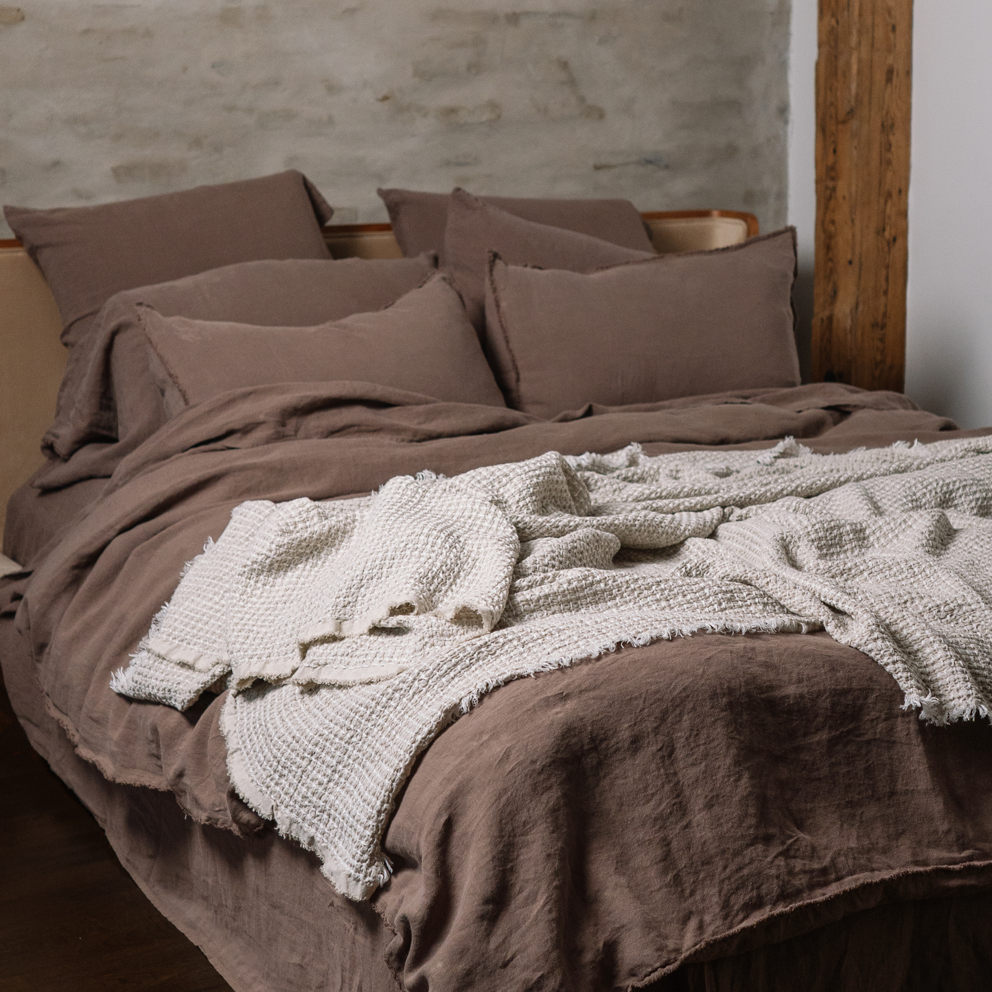 Linen Bedding Set - Cappuccino