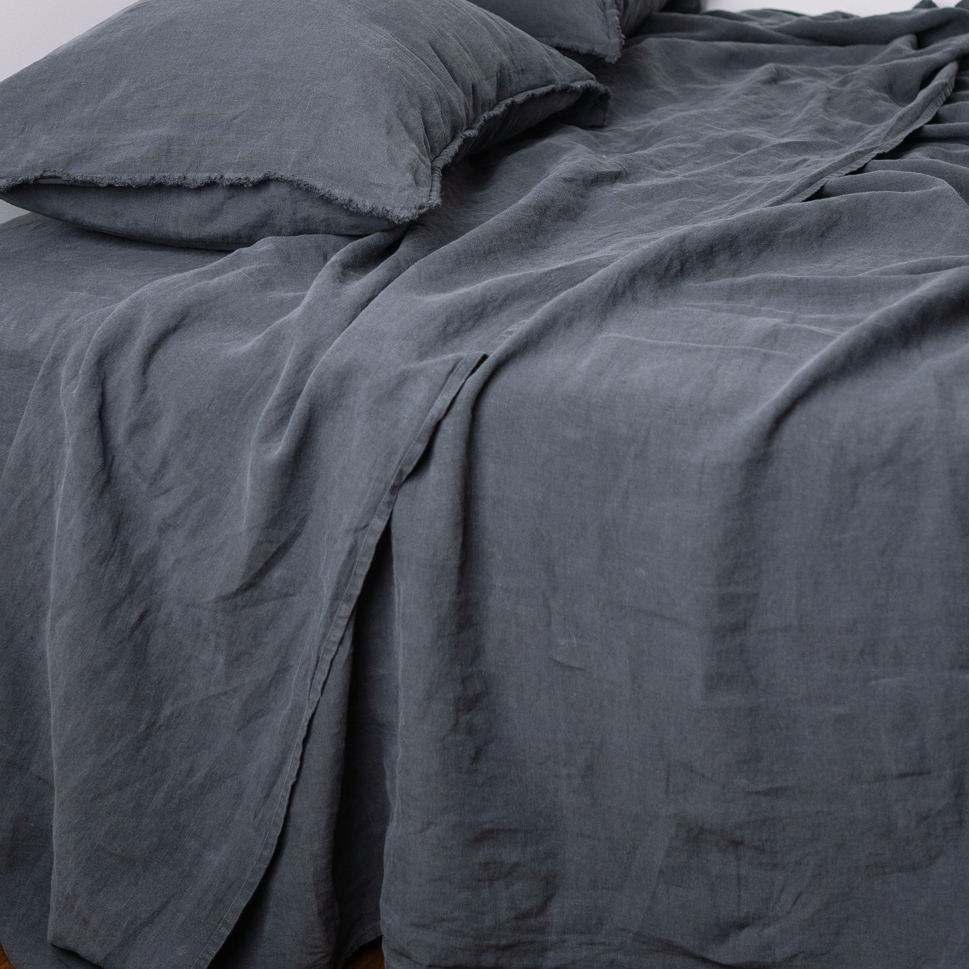 Dark Grey color flat sheet close up