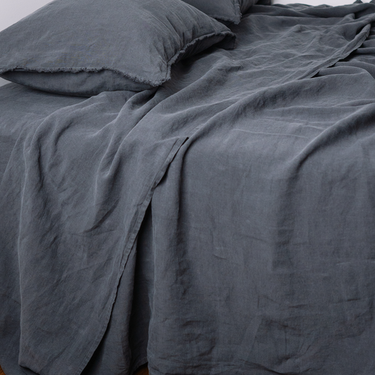Dark Grey color flat sheet close up