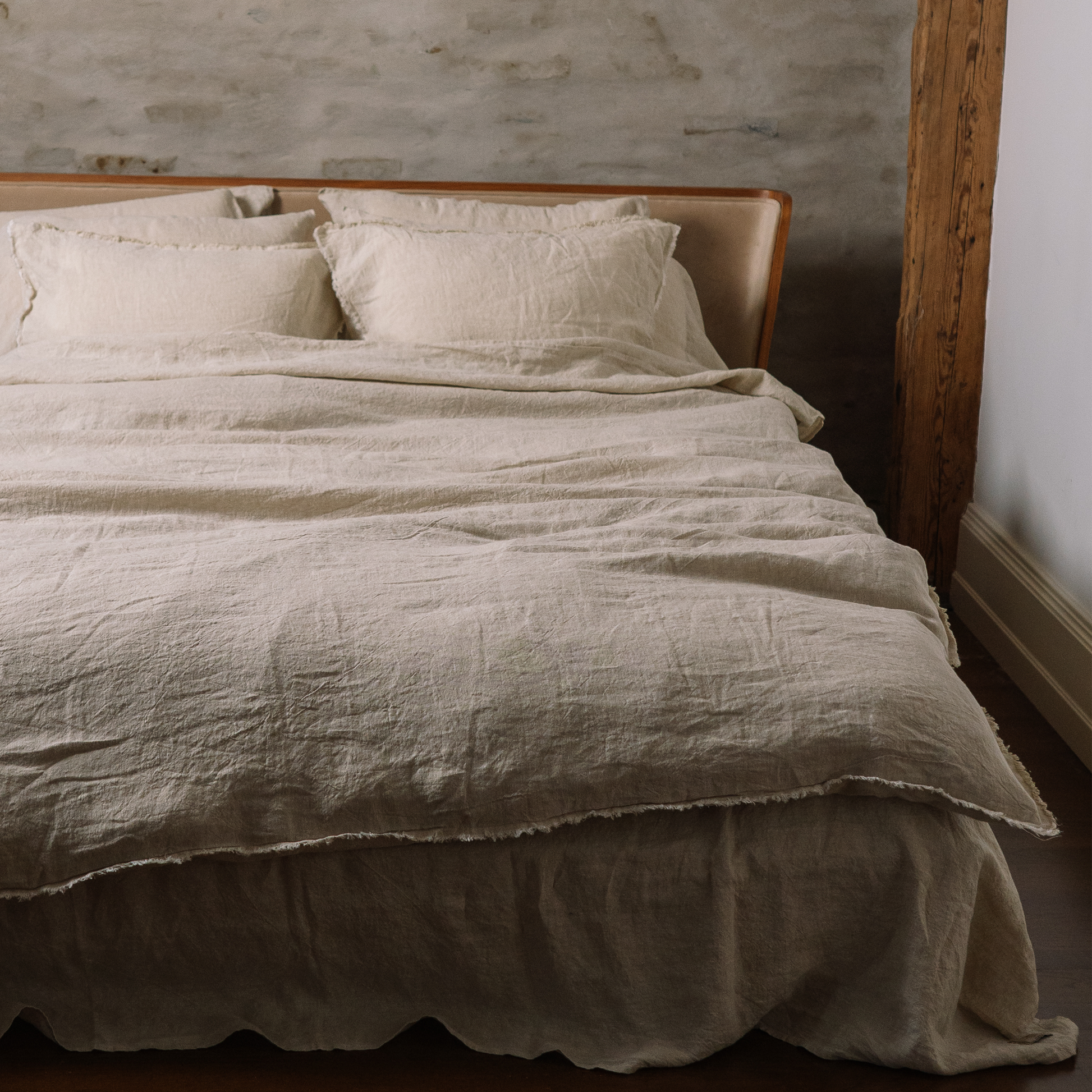 color flat sheet in monochrome set interior 
