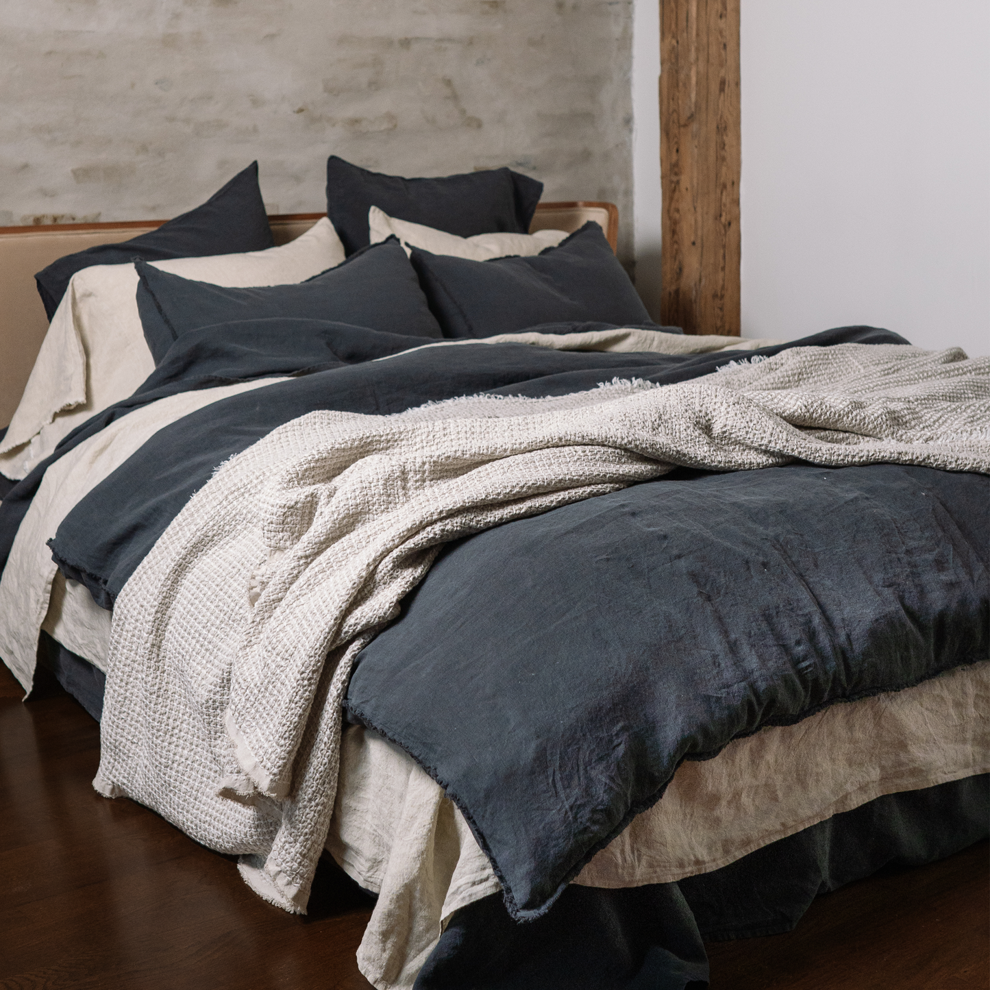 Linen Duvet Cover - Dark Grey
